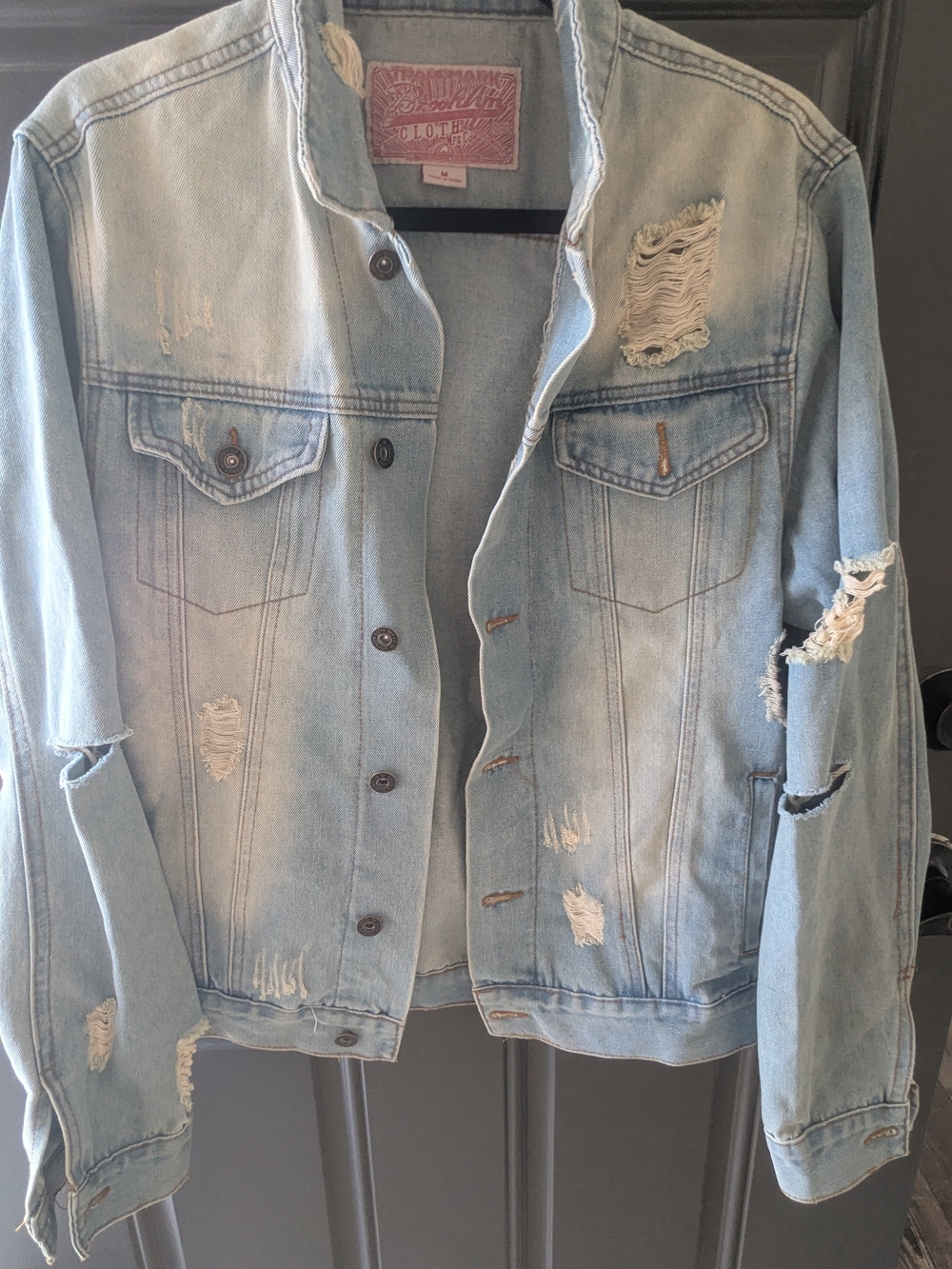 Brooklyn Cloth Light Blue Distressed Denim Jacket